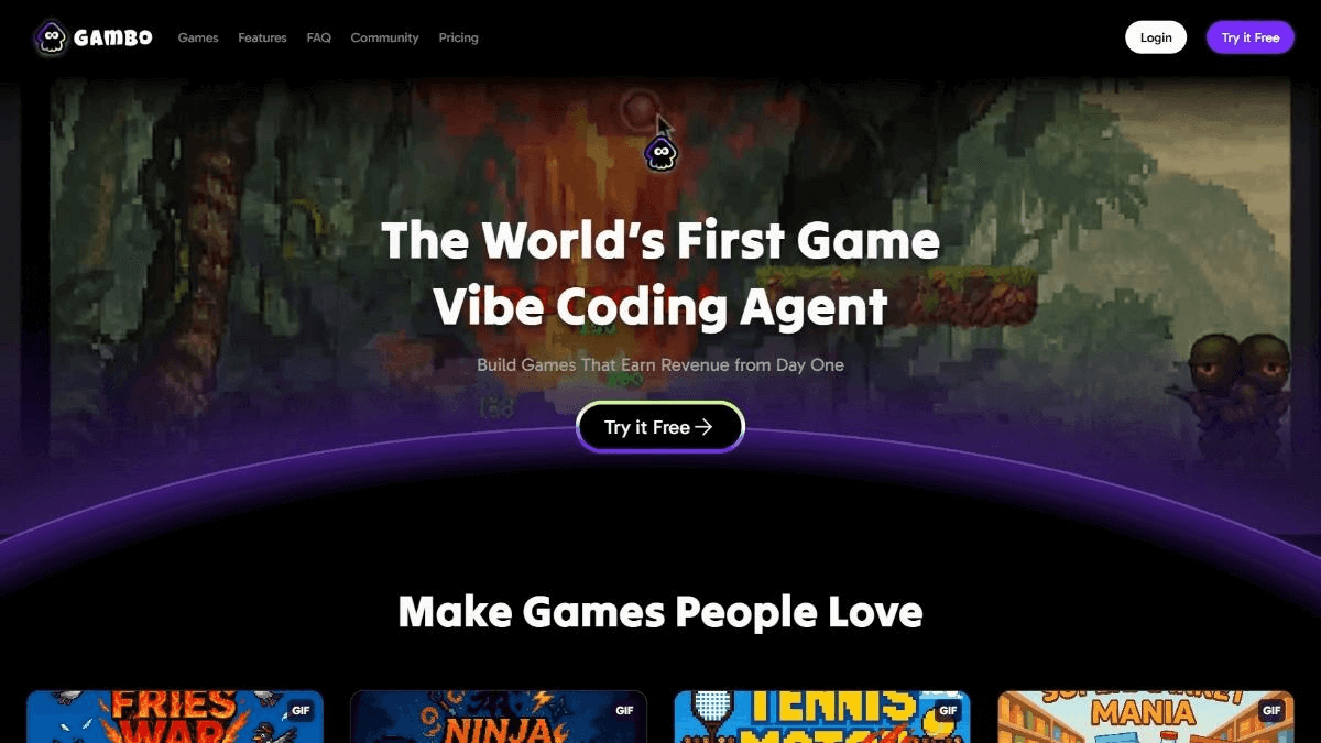 Gambo – an AI game development agent that can generate a complete game with a single sentence