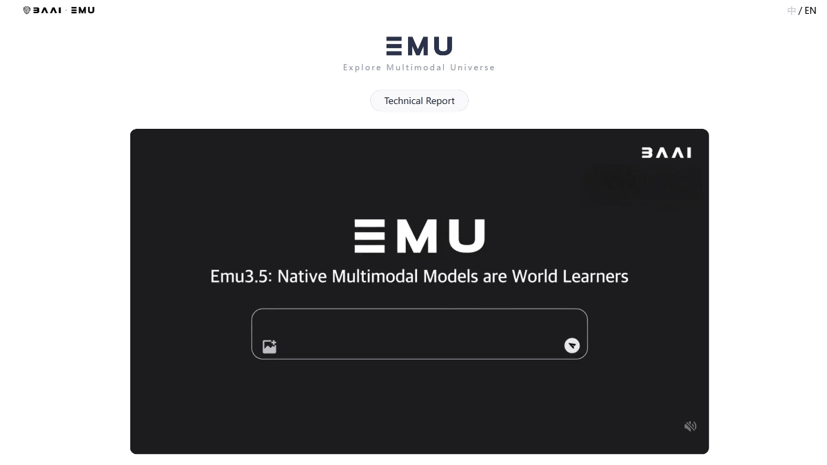 Emu 3.5 – A Multimodal World Model Developed by the Beijing Academy of Artificial Intelligence (BAAI)