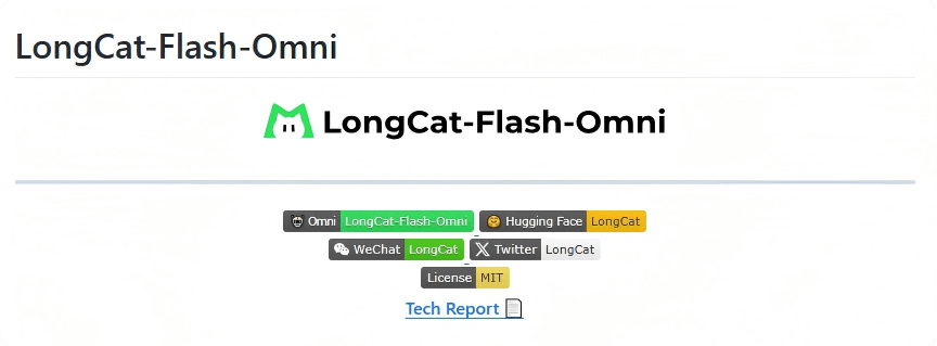 LongCat-Flash-Omni – A Real-Time Interactive All-Modal Large Model Open-Sourced by Meituan