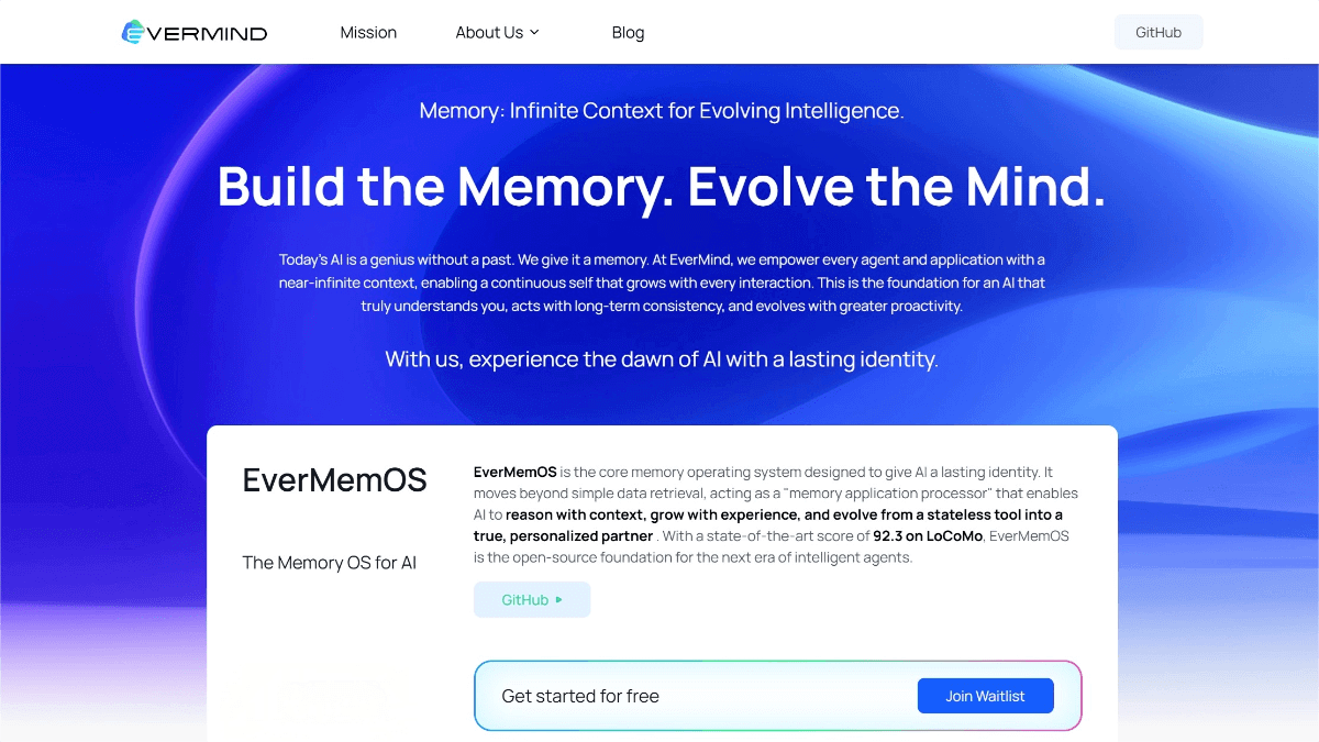 EverMemOS – An Open-Source AI Long-Term Memory Operating System from Chen Tianqiao’s Team