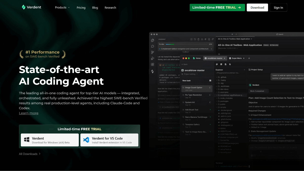 Verdent AI – An AI Coding Agent Tool for Automated Task Planning and Decomposition