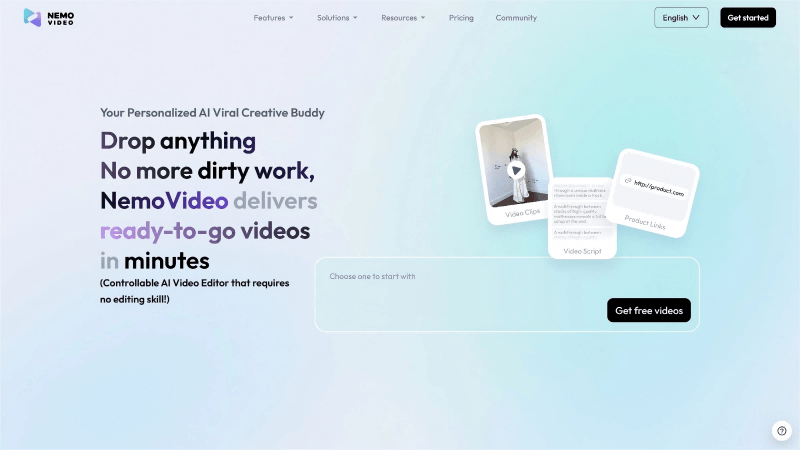 NemoVideo – An AI video editing tool for creating viral videos with one click